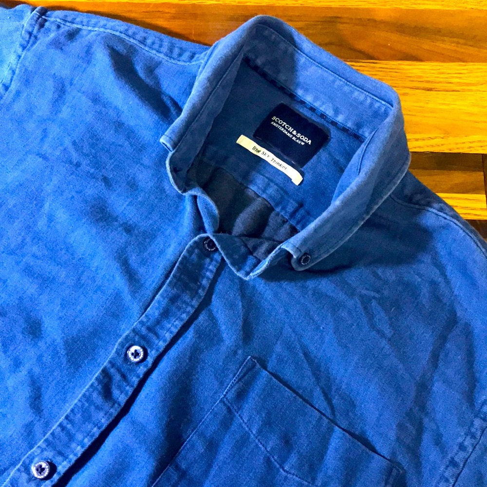 Scotch & Soda men’s XL blue oxford shirt EUC